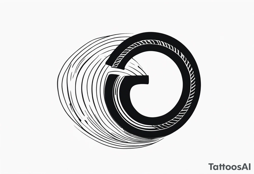 Horseshoe, tire track tattoo idea