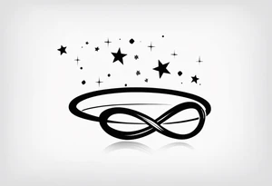 Infinity ring with stars tattoo idea