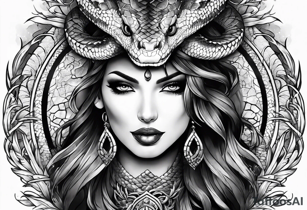 Snake head tattoo idea