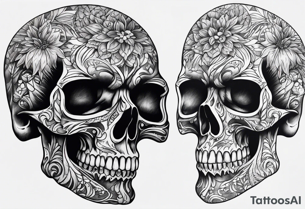 Skull tattoo idea