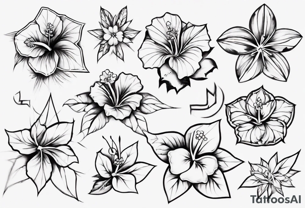 Hibiscusflower tattoo idea