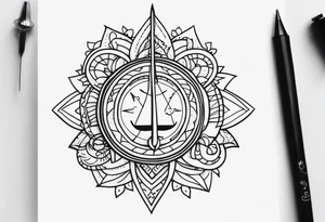 needle and thread tattoo idea