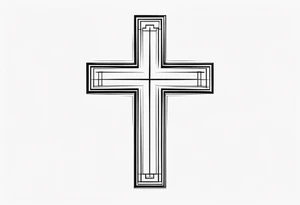 Cross tattoo with a “L” and “T” in it tattoo idea