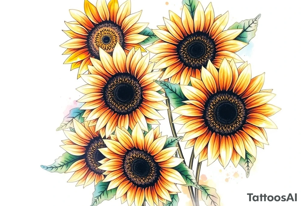 Sunflowers tattoo idea