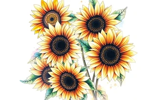 Sunflowers tattoo idea
