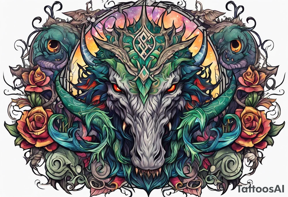 Eldritch beasts tattoo idea