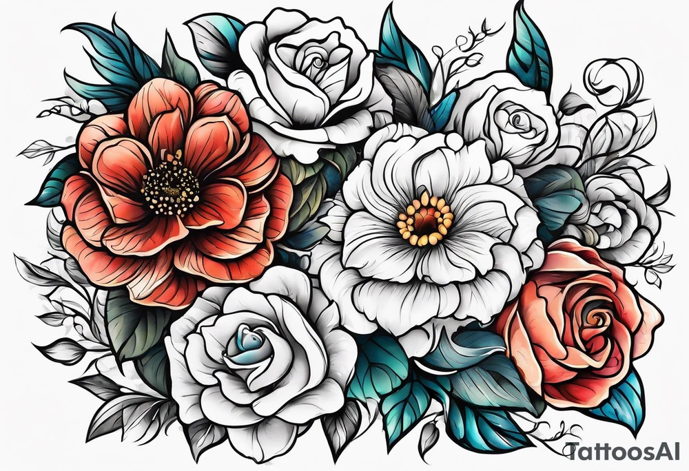 Love flowers family outdoors tattoo idea