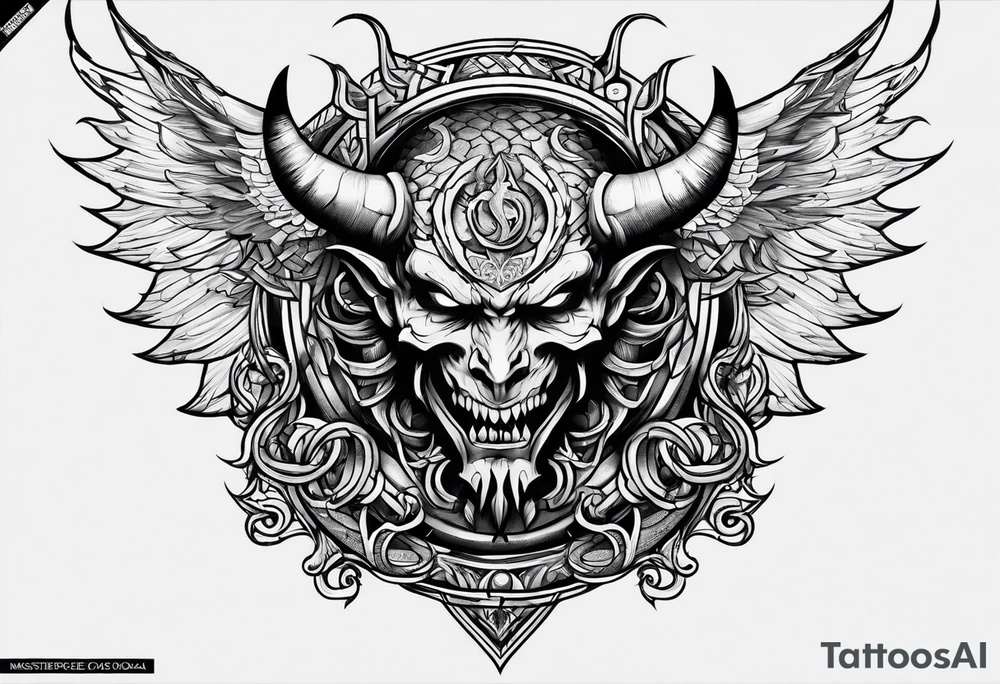 symbol of satan tattoo idea