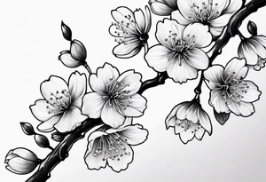 Cherry blossom for back tattoo but size is small tattoo idea