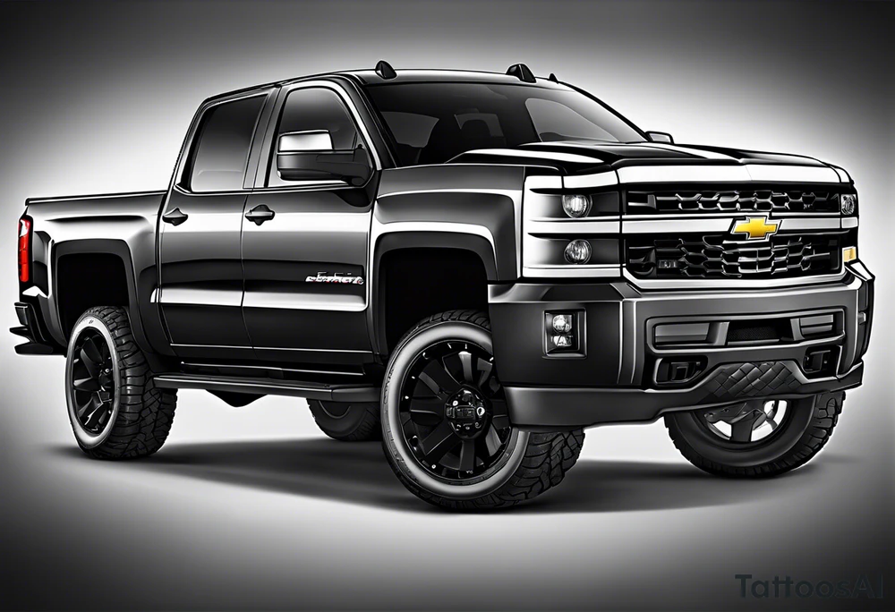 Chevrolet Silverado Black tattoo idea