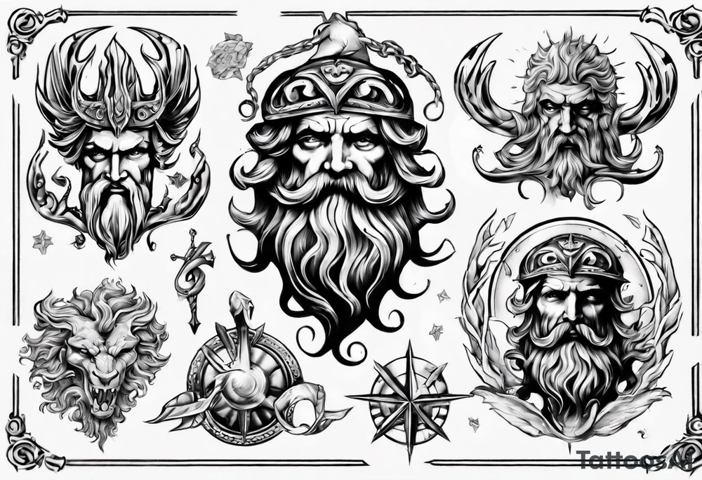 Poseidon tattoo idea