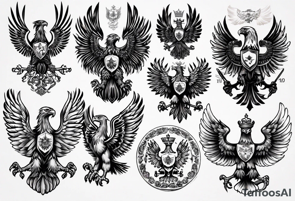 russian eagle tattoo idea