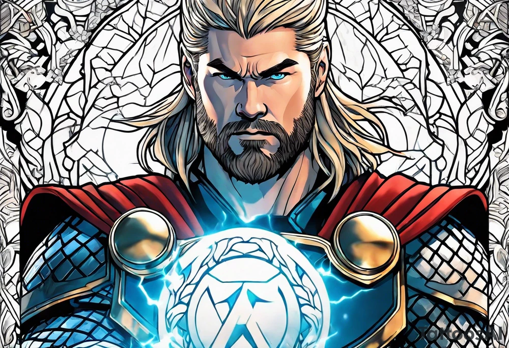 The Mighty Thor that looks like the Chris Hemsworth version tattoo idea