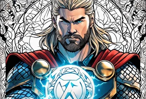 The Mighty Thor that looks like the Chris Hemsworth version tattoo idea