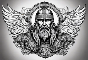 Valhalla word viking church tattoo idea