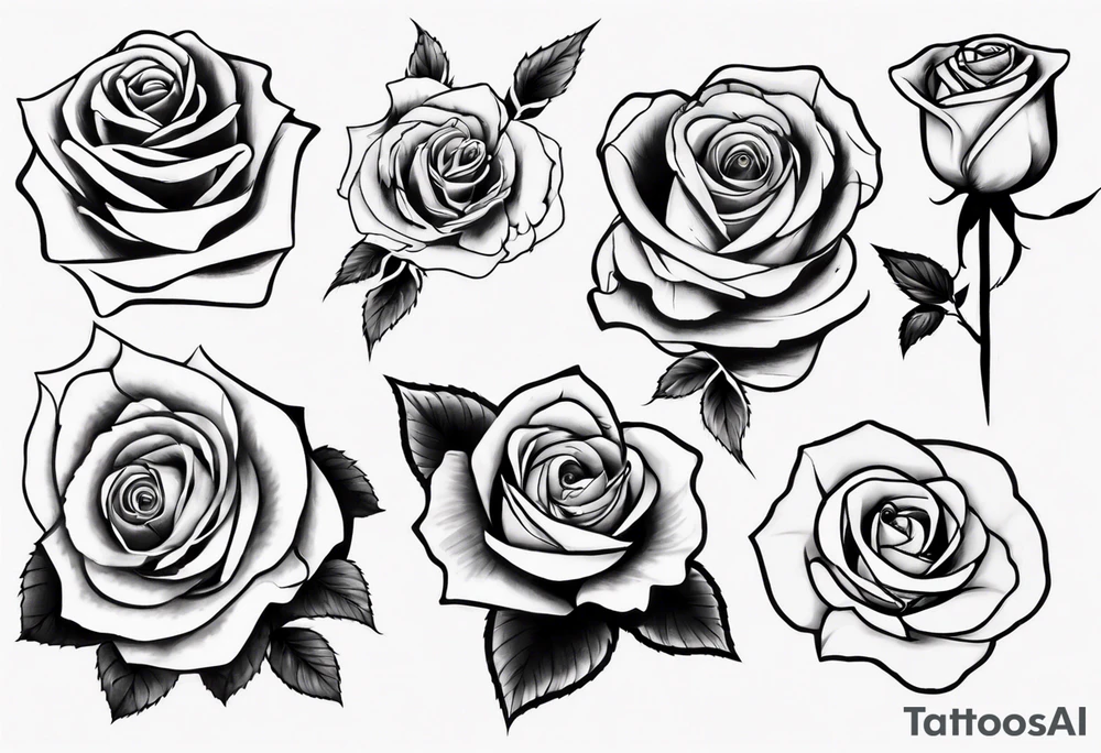 Single Rose for oblique tattoo tattoo idea