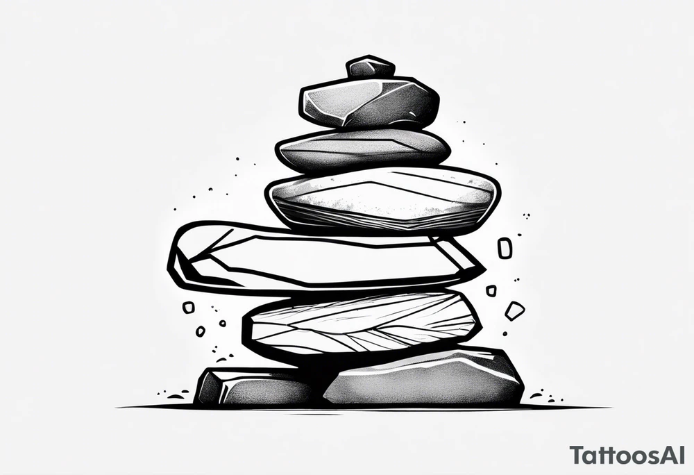Rocks stacked on top of each other tattoo idea