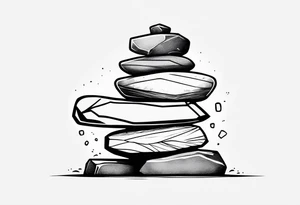 Rocks stacked on top of each other tattoo idea
