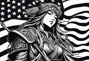 the flag from shirohige in once piece tattoo idea