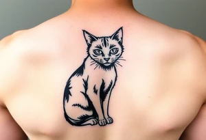 black cat tattoo idea