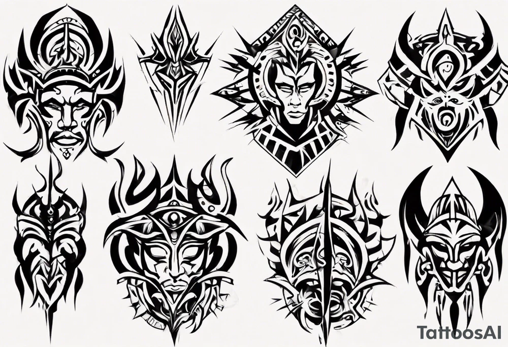 tribal artwork tattoo idea