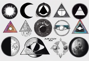 Dark side of the moon, equals sign, tattoo idea