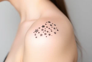 Cascade of stars swirl tattoo idea