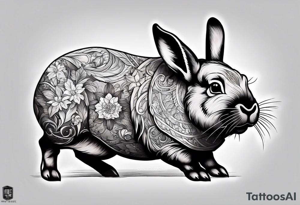 A rabbit that looks like a pig. tattoo idea