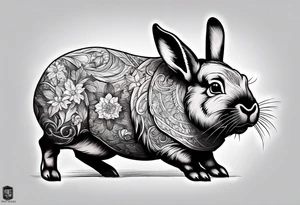 A rabbit that looks like a pig. tattoo idea