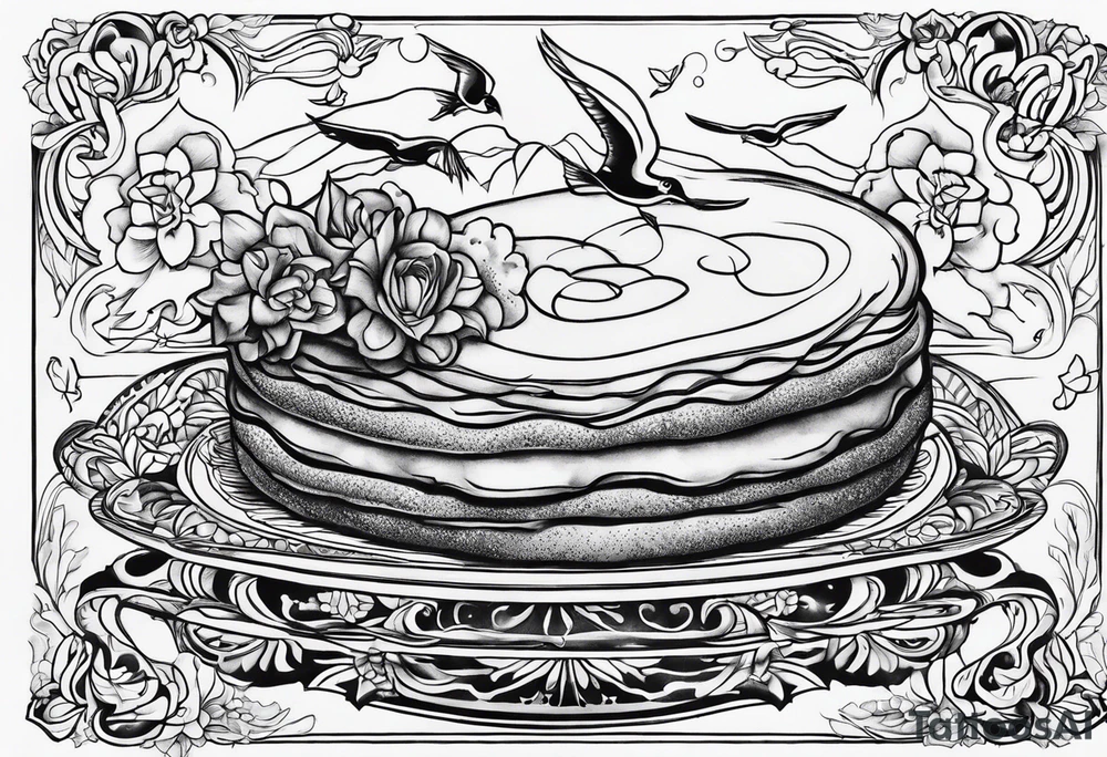 Colombe eclair tattoo idea