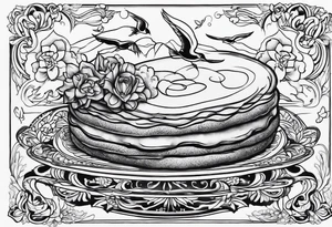 Colombe eclair tattoo idea
