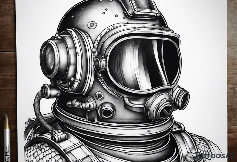 mark v diving helmet mixed with a space helmet tattoo idea mark v diving helmet mixed with a space helmet tattoo idea