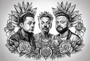 Rik and morty dressed walhala tattoo idea