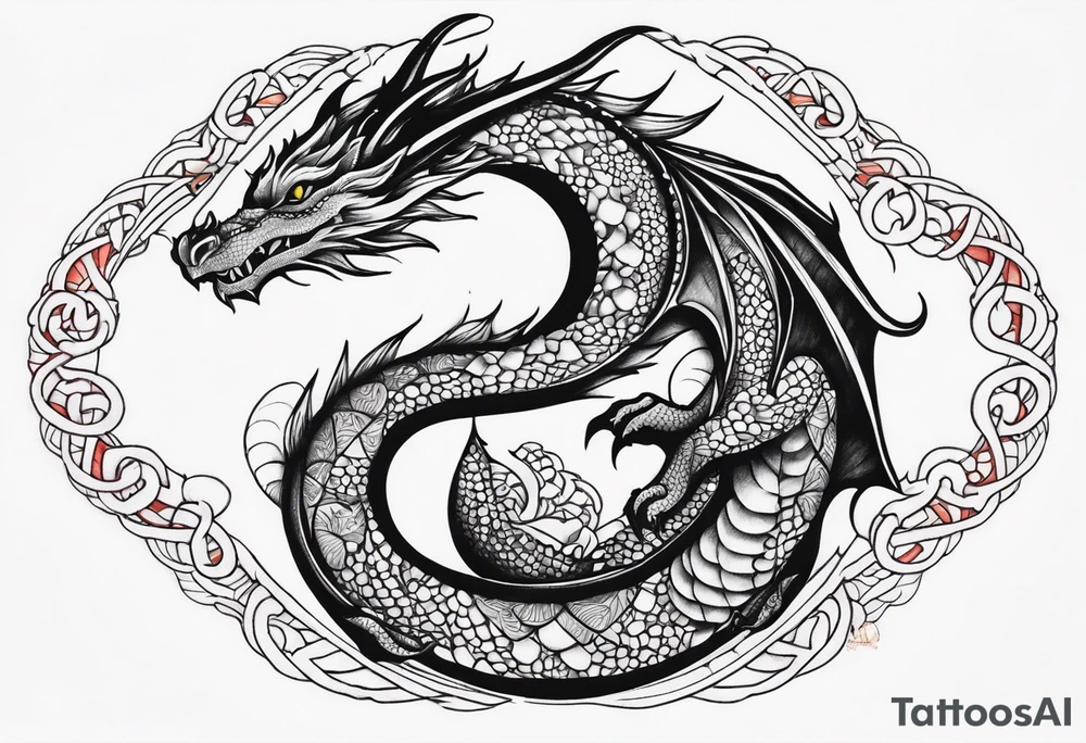 Mushroom figure 8 dragon tattoo idea