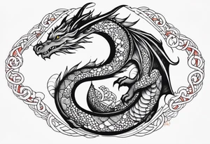 Mushroom figure 8 dragon tattoo idea