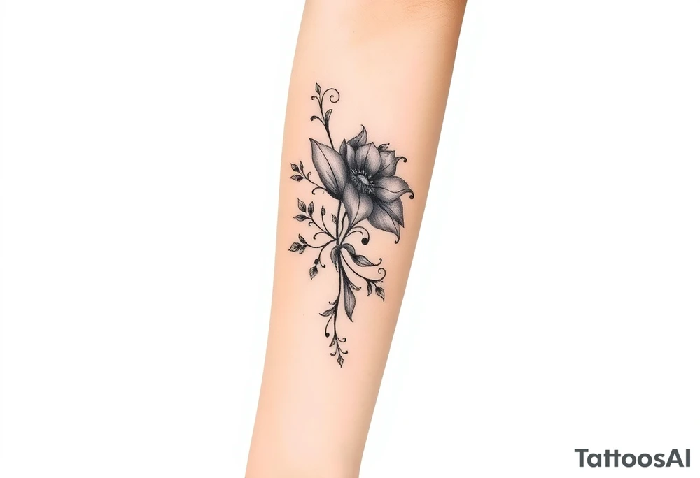 Western forearm half sleeve tattoo idea