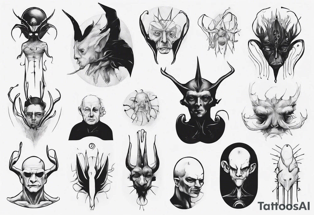 Creature-man tattoo idea
