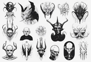 Creature-man tattoo idea