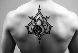 Triskelion Yin and yang arm tattoo idea