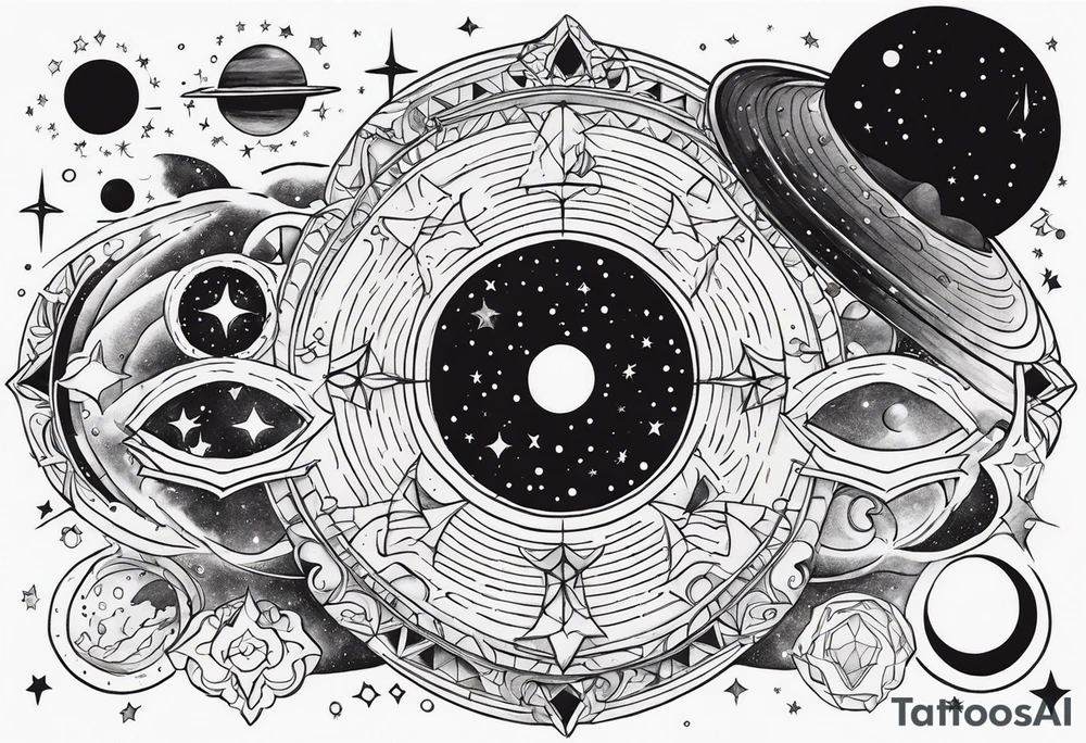 Astronomy tattoo idea