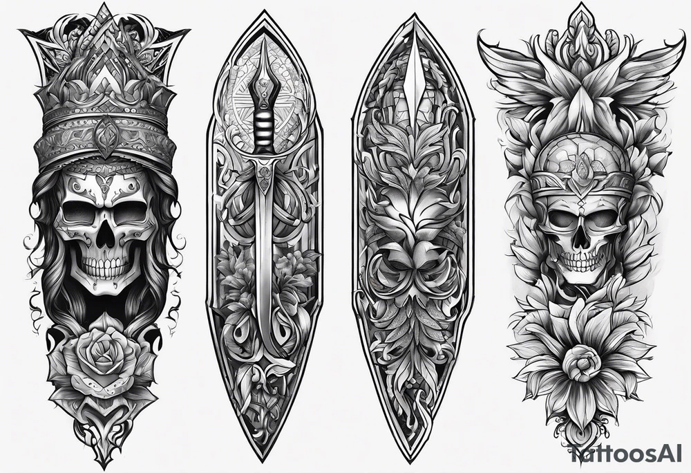 Knife tattoo idea