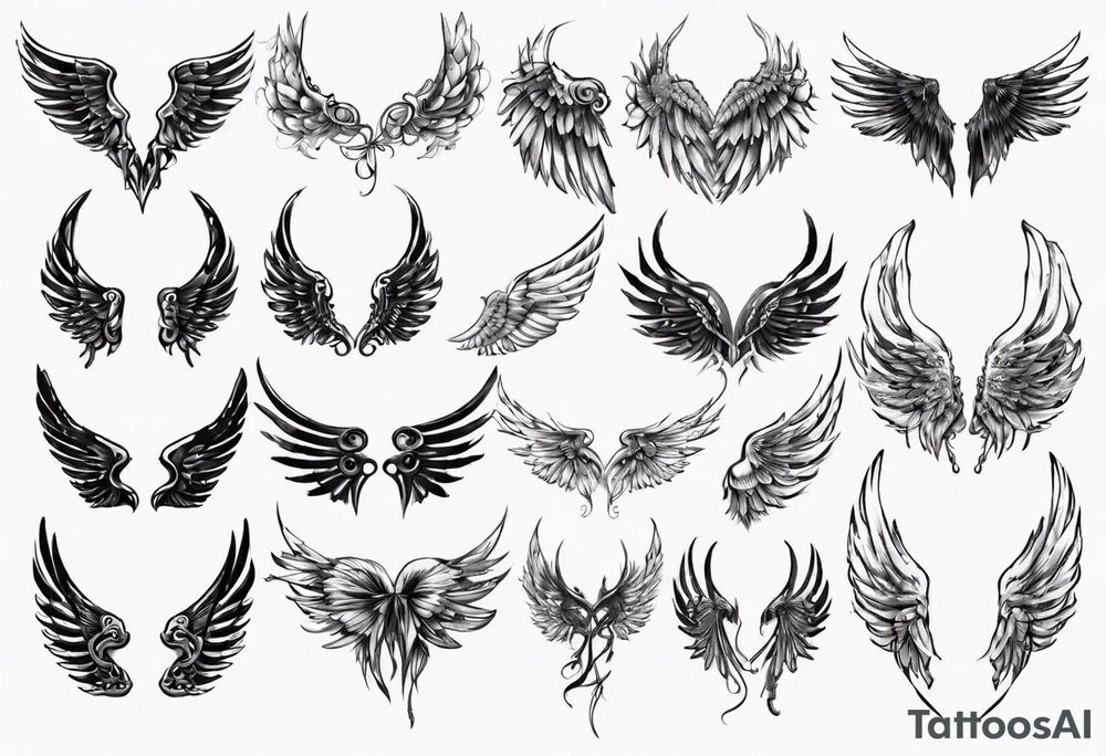 music wings tattoo idea