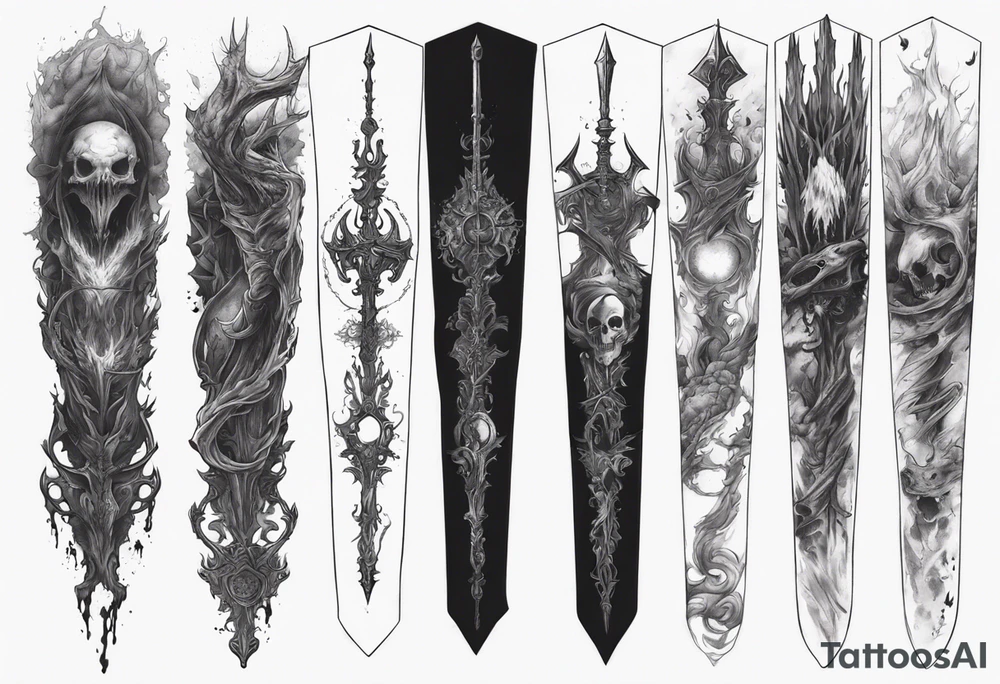 bloodborne 
arm sleeve tattoo idea