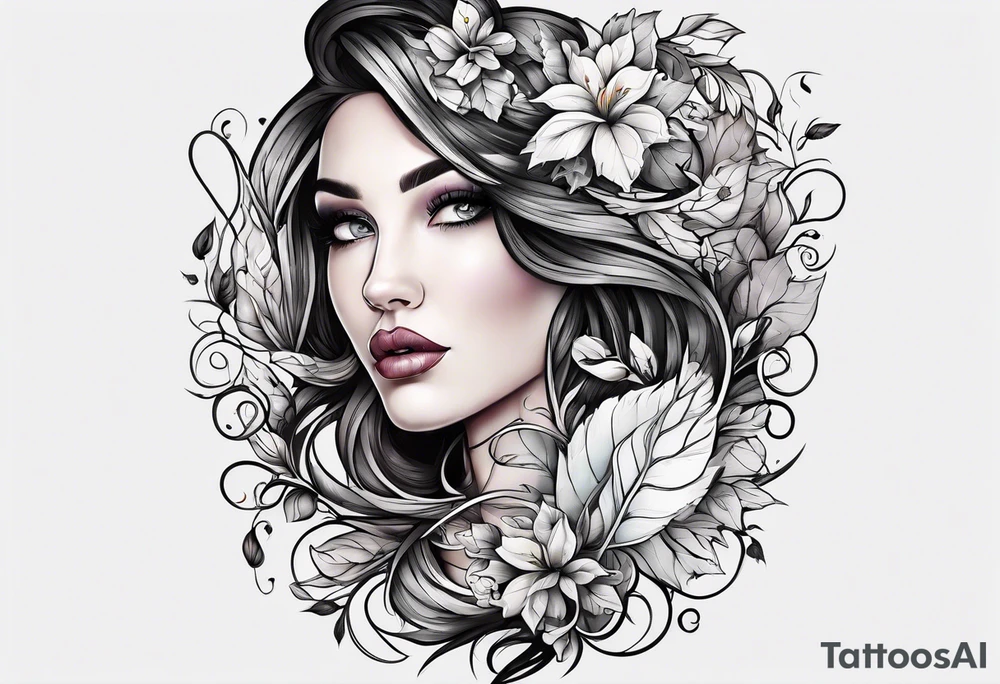 Vine and leaf sleeve tattoo idea