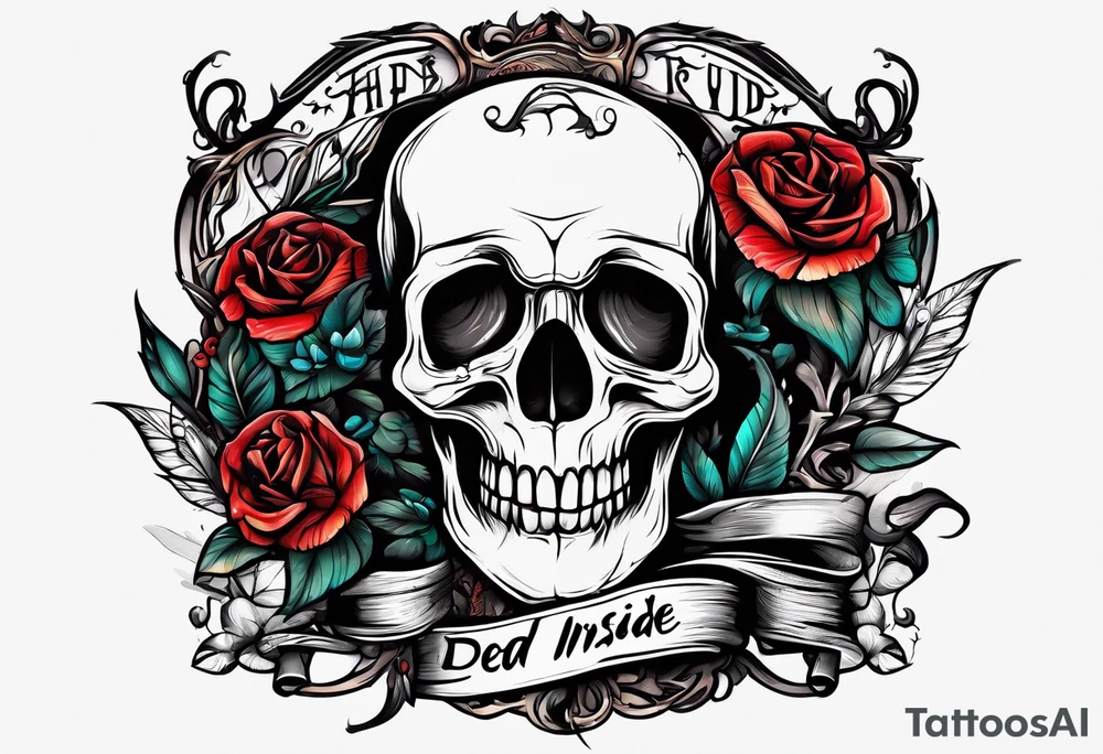 dead inside happy on the outside tattoo idea