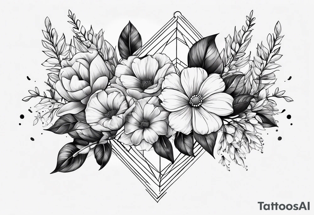 I want flowers with roman numerals in front say 4 22 tattoo idea