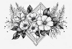I want flowers with roman numerals in front say 4 22 tattoo idea
