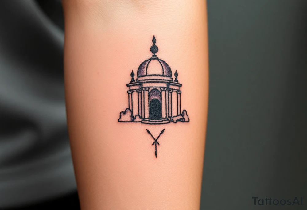 “I will come to your temple with burnt offerings and fulfill my vows to you— vows my lips promised and my mouth spoke when I was in trouble.” tattoo idea