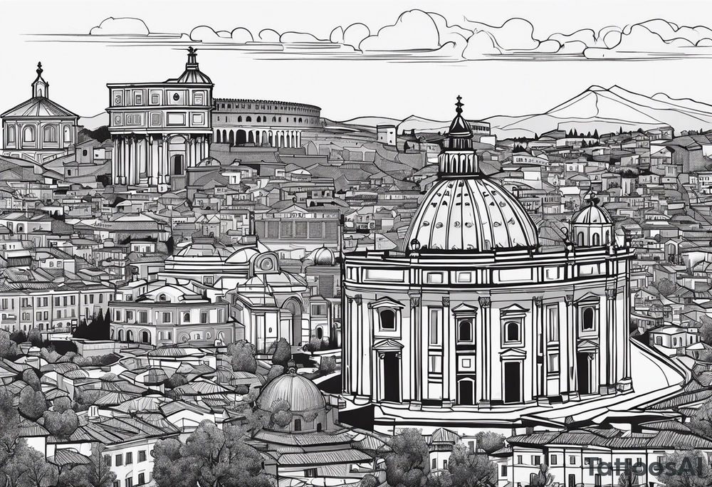 Roma rakamlarının oluşturduğu dairenin içinde çarmıha gerilmiş adam ve üzerinde roma rakamları tattoo idea