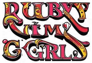 Text that says“Ruby Whitman is a stinky girl” tattoo idea